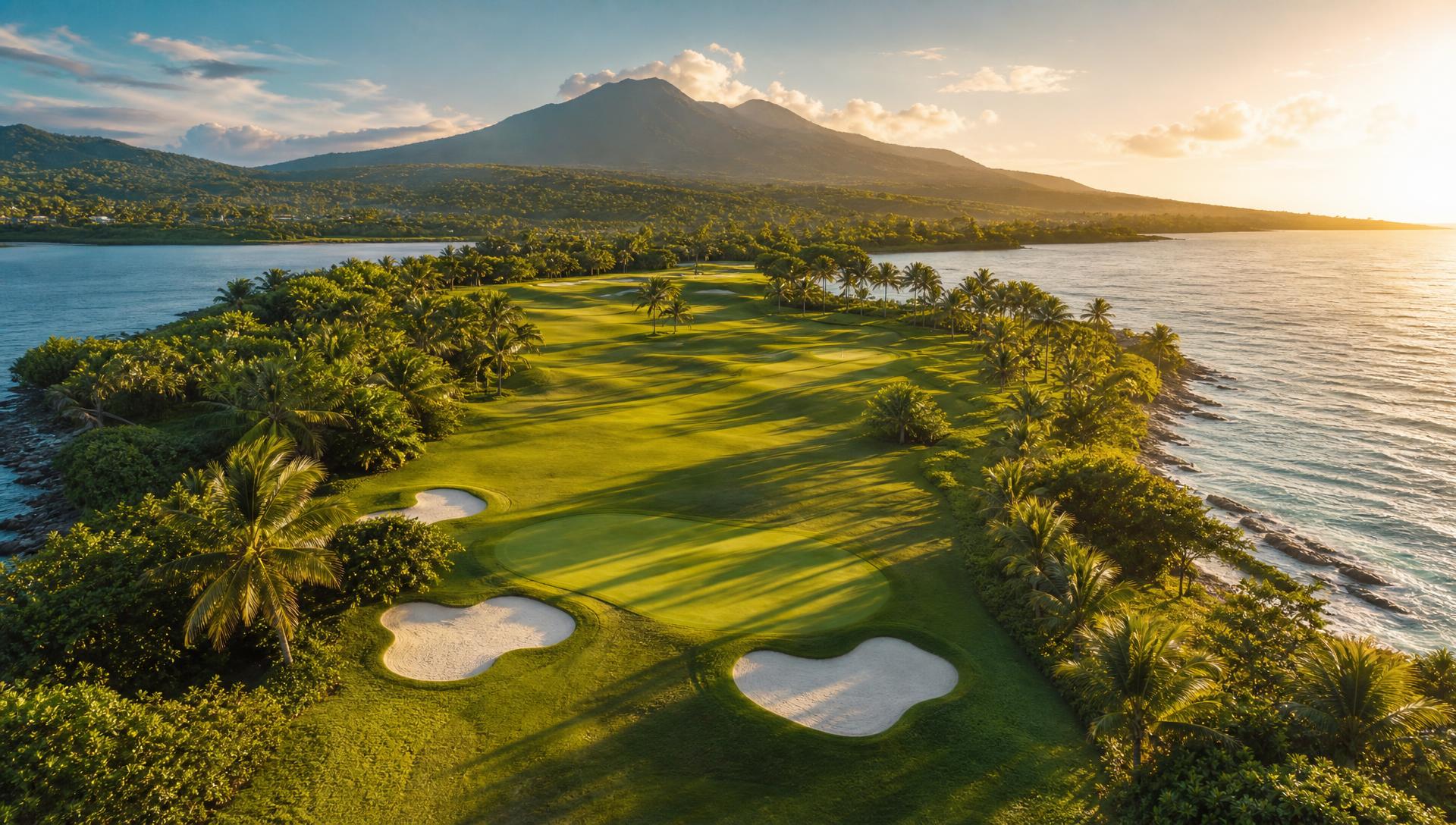 Golf des Trois-Îlets — vue fairway & mer